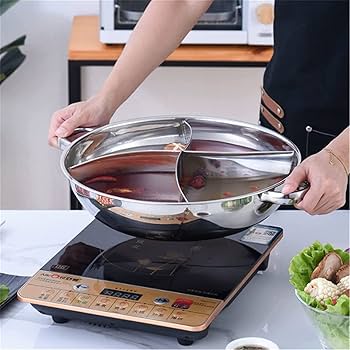 Amazon.co.jp: ステンレス鍋両手鍋仕切り四槽式鍋両手鍋仕切り